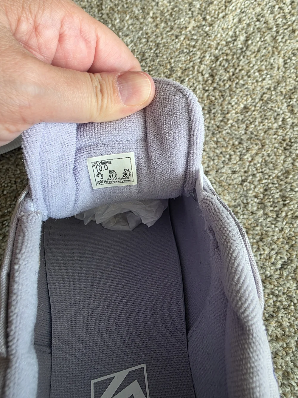Vans Seldan Low Top Embroidered Flowers Purple Shoes Size 10. Tie NWOB